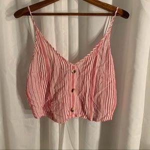 H&M Red & White Striped Tank Top